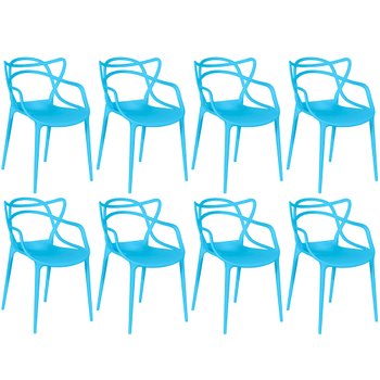 kit 8 cadeiras allegra azul