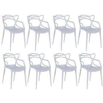 kit 8 cadeiras allegra cinza