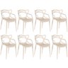 kit 8 cadeiras allegra nude