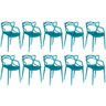kit 10 cadeiras allegra turquesa