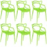 kit 6 cadeiras allegra verde
