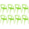 kit 8 cadeiras allegra verde