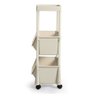 carrinho multiuso pratico 3 prateleiras em plastico com rodizio creme 1