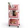 carrinho multiuso organizador 3 prateleiras em plastico com rodizio 5
