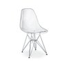 cadeira charles eames eiffel policarbonato transparente base metal