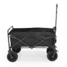 carrinho de carga portatil dobravel de camping robusto preto 5