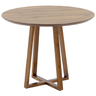 mesa de jantar redonda lara premium 100cm em madeira macica e mdf natural 3