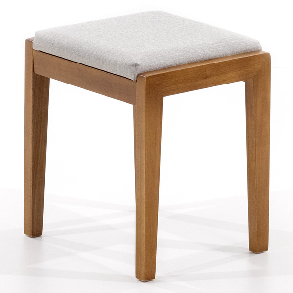 kit 2 banqueta baixa estofada em madeira livia bege 1