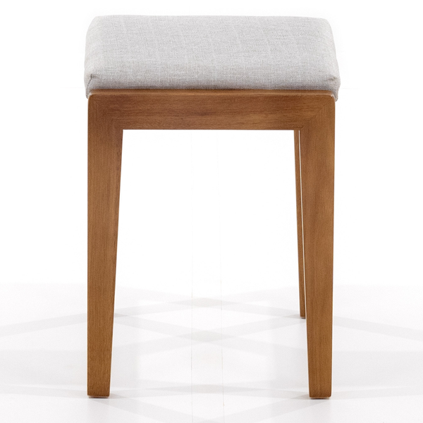 kit 2 banqueta baixa estofada em madeira livia bege 4