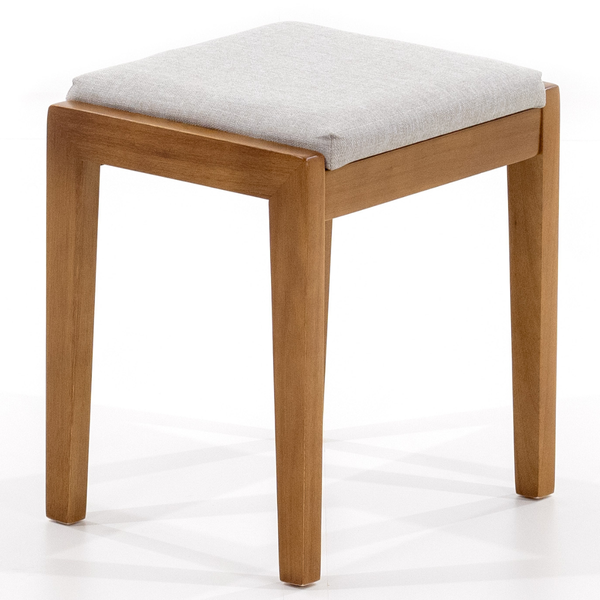 kit 2 banqueta baixa estofada em madeira livia bege 5