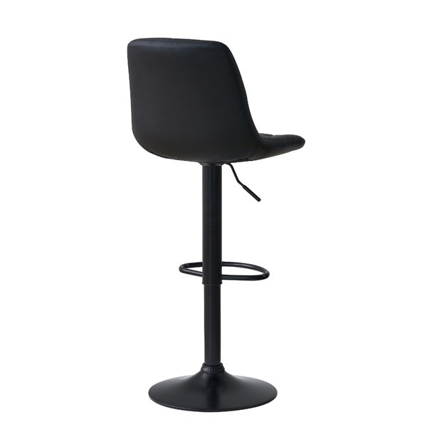 banqueta alta elegance estofada com base giratoria e regulagem de altura preto 1