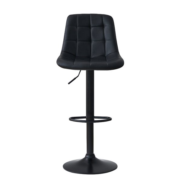 banqueta alta elegance estofada com base giratoria e regulagem de altura preto 2