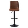 banqueta alta estilo estofada com base giratoria e regulagem de altura marrom 1