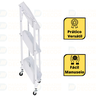 carrinho multiuso organizador dobravel com 3 prateleiras branco 3