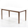 mesa de jantar retangular luiza 160x90cm branca 6