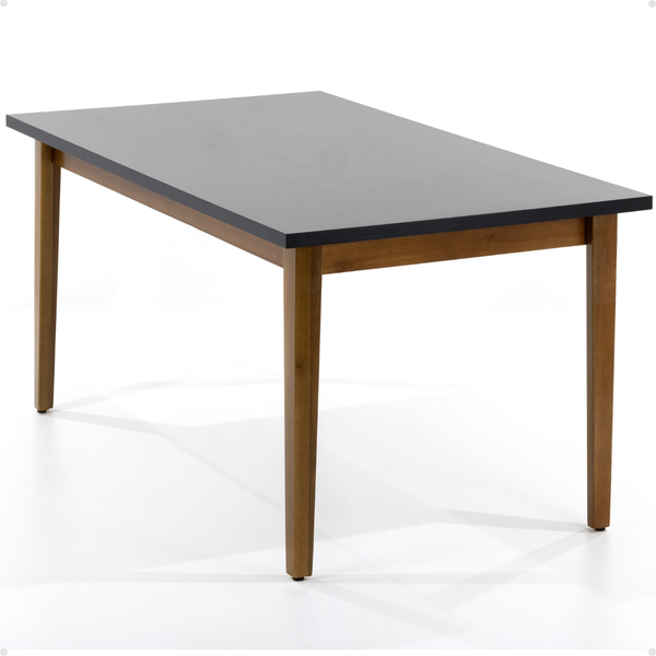 mesa de jantar retangular luiza 160x90cm preto 4