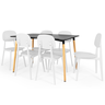mesa de jantar retangular eiffel preta 120x80cm com 6 cadeiras italia magaizne decor 3