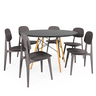 mesa eiffel redonda preta 120cm com 6 cadeiras italia 4