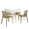 mesa de jantar redonda eiffel branca 120cm com 4 cadeiras gruvyer magazine decor 5