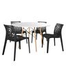 mesa de jantar redonda eiffel branca 120cm com 4 cadeiras gruvyer magazine decor 6