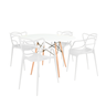 mesa de jantar redonda eiffel 120cm branca com 4 cadeiras allegra magazine decor 5