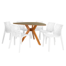 mesa de jantar organica nina 6 lugares natural 120cm com cadeira gruvyer magazine decor 3