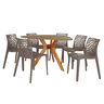 mesa de jantar organica nina 6 lugares natural 120cm com cadeira gruvyer magazine decor 4