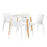 mesa de jantar quadrada 4 lugares eiffel branca 80x80cm com cadeira gruvyer 3