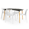 mesa de jantar retangular eiffel 120x80cm preta com 4 cadeiras gruvyer magazine decor 3