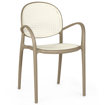 cadeira de jantar roma com braco para sala e cozinha branco cinza magaizne decor 2