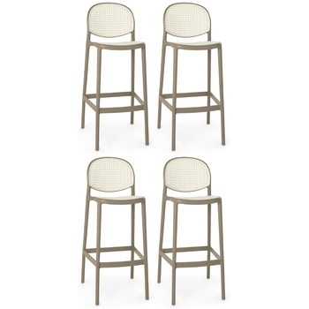 kit banqueta alta roma com encosto cinza magazine decor 2