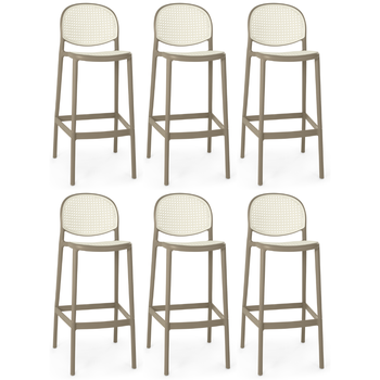 kit banqueta alta roma com encosto cinza magazine decor 3