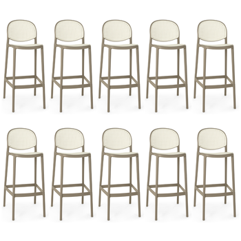 kit banqueta alta roma com encosto cinza magazine decor 5