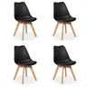 kit 4 cadeiras de jantar estofada leda magazine decor 5