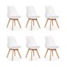 kit 6 cadeiras de jantar estofada leda magazine decor 2