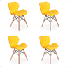 kit 4 cadeira de jantar estofada slim wood magazine decor 2