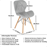 cadeira de jantar estofada eiffel slim wood cinza magazine decor medidas