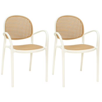 kit cadeira de jantar roma com braco bege magazine decor 2