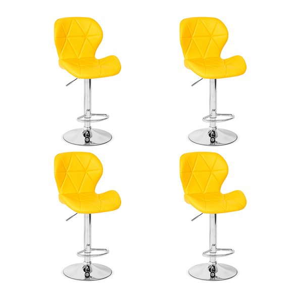 kit 4 banqueta alta slim base giratoria com regulagem de altura magazine decor 2