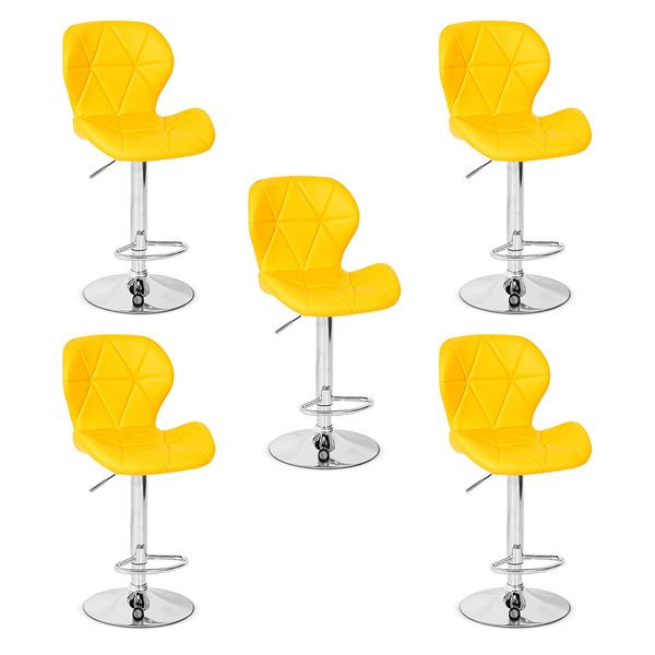 kit 5 banqueta alta slim base giratoria magazine decor 2