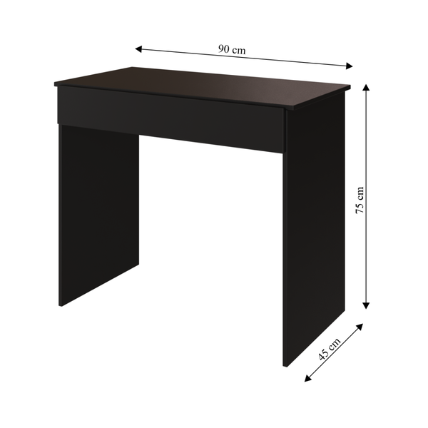 mesa escrivaninha office compacta com 1 gaveta preta magazine decor 2