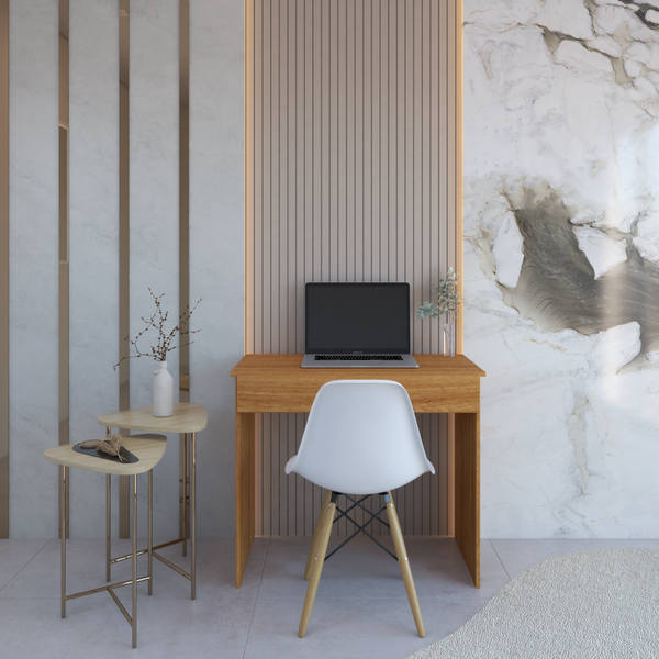 mesa escrivaninha office compacta com 1 gaveta natural magazine decor 1