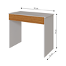 mesa escrivaninha office compacta com 1 gaveta branco natural magazine decor 2