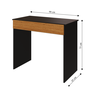 mesa escrivaninha office compacta com 1 gaveta preta natural magazine decor 2