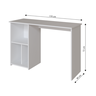 mesa escrivaninha home office com 3 nichos branco magazine decor 2