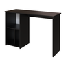 mesa escrivaninha home office com 3 nichos preta magazine decor 1