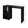 mesa escrivaninha home office com 3 nichos preta magazine decor 2