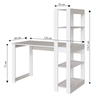 mesa escrivaninha moderna multifuncional com estante 4 prateleiras branca magazine decor 2