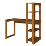 mesa escrivaninha moderna multifuncional com estante 4 prateleiras natural magazine decor 1