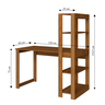mesa escrivaninha moderna multifuncional com estante 4 prateleiras natural magazine decor 2
